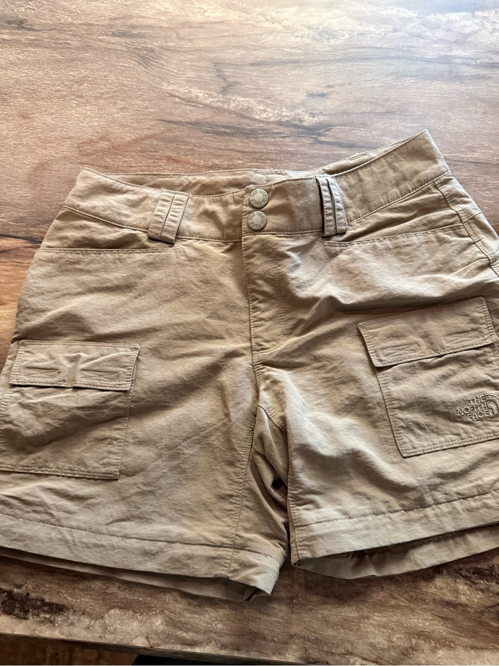 The North Face Women's Khaki Cargo Shorts with Flap Pockets